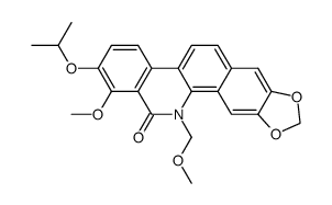 [1,3]Benzodioxolo[5,6-c]phenanthridin-13(12H)-one, 1-methoxy-12-(methoxymethyl)-2-(1-methylethoxy)- 结构式