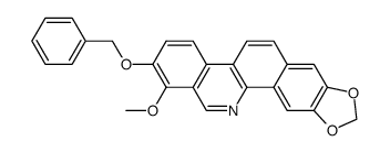 1-甲氧基-2-(苄氧基)-[1,3]苯并二氧杂环戊并[5,6-c]菲啶 结构式