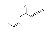 1-重氮-5-甲基-4-己烯-2-酮 结构式
