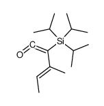 (3E)-3-甲基-2-[三(1-甲基乙基)硅基]-1,3-戊二烯-1-酮 结构式