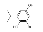 3-溴-2-甲基-5-异丙基-1,4-苯二酚 结构式