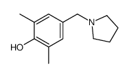 2,6-二甲基-4-(吡咯烷-1-基甲基)苯酚 结构式
