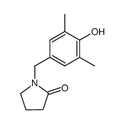 1-[(4-羟基-3,5-二甲基苯基)甲基]-2-吡咯烷酮 结构式