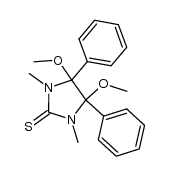2-Imidazolidinethione, 4,5-dimethoxy-1,3-dimethyl-4,5-diphenyl-, trans- (9CI) 结构式
