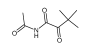 N-乙酰-3,3-二甲基-2-氧代丁酰胺 结构式