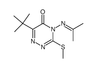 6-叔丁基-4-异亚丙基氨基-3-甲硫基-4H-1,2,4-三嗪-5-酮 结构式