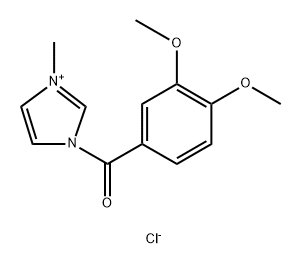 3-(3,4-二甲氧基苯甲酰基)-1-甲基-1H-咪唑鎓氯化物 结构式