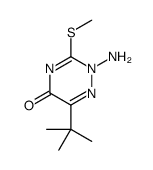 2-氨基-6-叔丁基-3-甲硫基-1,2,4-三嗪-5(2H)-酮 结构式