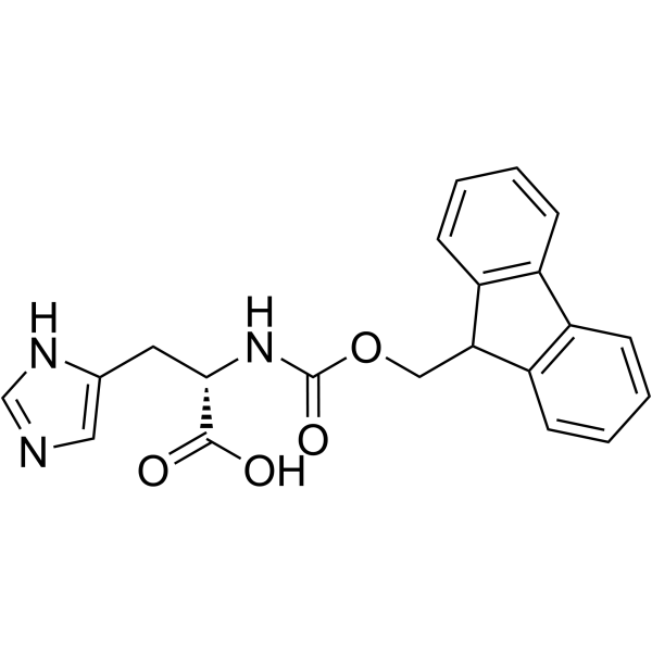 N-芴甲氧羰基-L-组氨酸 结构式