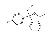 Benzene, 1-(2-bromo-1-ethoxy-1-phenylethyl)-4-chloro- 结构式