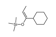 Cyclohexane, [(1E)-1-[(trimethylsilyl)oxy]-1-propen-1-yl]- 结构式