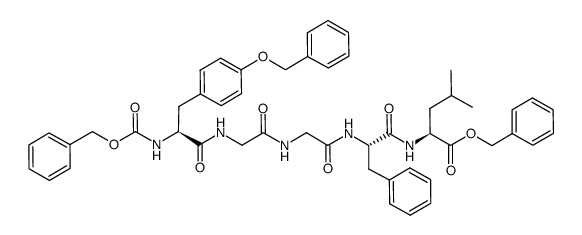 L-Leucine, N-[N-[N-[N-[N-[(phenylmethoxy)carbonyl]-O-(phenylmethyl)-L-tyrosyl]glycyl]glycyl]-L-phenylalanyl]-, phenylmethyl ester (9CI) 结构式
