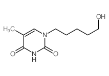1-(5-羟基戊基)-5-甲基嘧啶-2,4(1H,3H)-二酮 结构式