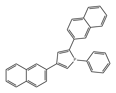 1-苯基-2,4-二(2-萘基)-1H-磷杂环戊二烯 结构式