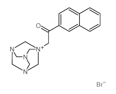 1-[2-(2-NAPHTHYL)-2-OXOETHYL]-3,5,7-TRIAZA-1-AZONIATRICYCLO[3.3.1.1(3,7)]DECANE BROMIDE 结构式