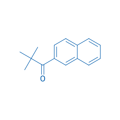2,2-二甲基-1-(2-萘基)-1-丙酮 结构式