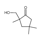 2-(羟甲基)-2,4,4-三甲基环戊酮 结构式