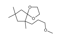 6-(3-甲氧基丙基)-6,8,8-三甲基-1,4-二氧杂螺[4.4]壬烷 结构式