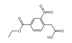4-乙氧羰基-2-硝基苯乙酸 结构式