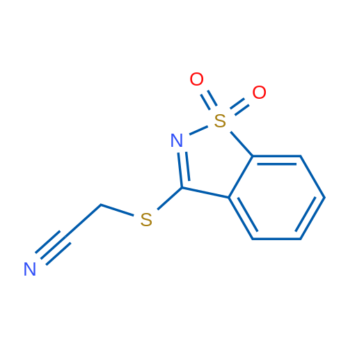 (1,1-二氧代-1H-苯并[d]异噻唑-3-基磺酰基)-乙腈 结构式