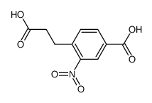 4-(2-Carboxyethyl)-3-nitrobenzoic acid 结构式