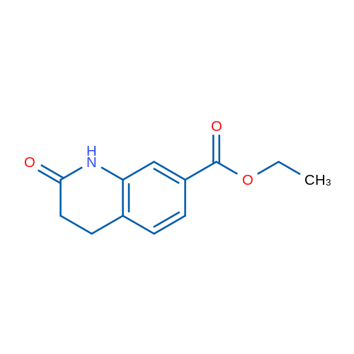 2-氧代-1,2,3,4-四氢喹啉-7-羧酸乙酯 结构式