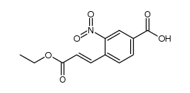 4-(3-乙氧基-3-氧代-1-丙烯-1-基)-3-硝基苯甲酸 结构式