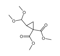 1,1-Cyclopropanedicarboxylic acid, 2-(dimethoxymethyl)-, 1,1-dimethyl ester 结构式