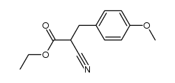 α-氰基-4-甲氧基苯丙酸乙酯 结构式