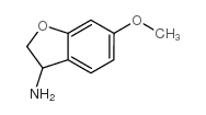 3-氨基-6-甲氧基-2,3-二氢苯并呋喃 结构式