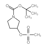 (R)-3-甲磺酰氧基吡咯烷-1-羧酸叔丁酯 结构式