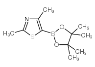 2,4-二甲基-5-(4,4,5,5-四甲基-1,3,2-二氧硼烷-2-基)-1,3-噻唑 结构式