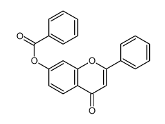 4H-1-Benzopyran-4-one, 7-(benzoyloxy)-2-phenyl- 结构式