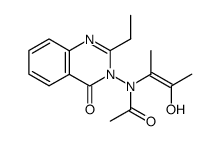 Acetamide, N-(2-ethyl-4-oxo-3(4H)-quinazolinyl)-N-(2-hydroxy-1-methyl-1-propen-1-yl)- 结构式
