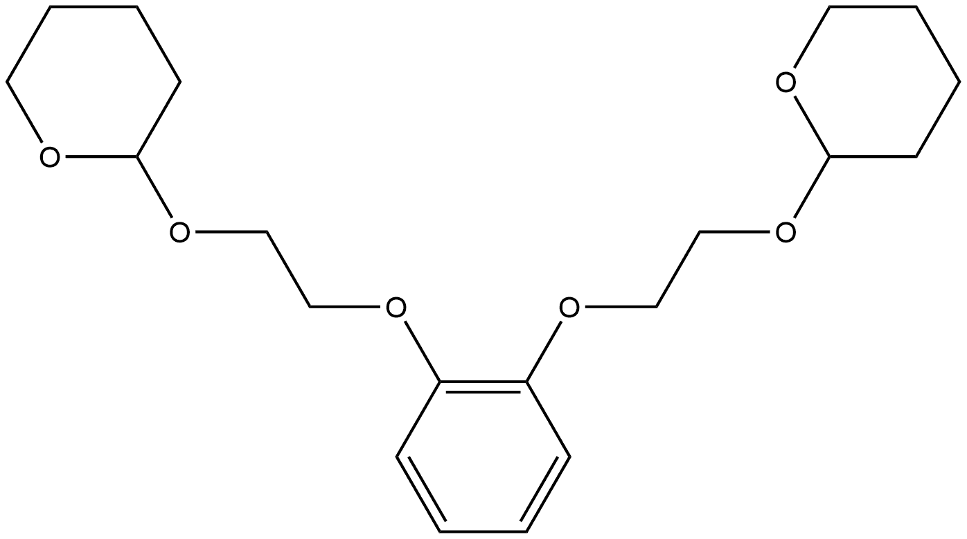 2,2'-[1,2-亚苯基双(氧-2,1-乙烷二基氧)]双(四氢-2H-吡喃) 结构式