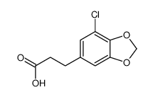 7-氯-1,3-苯并二氧杂环戊烯-5-丙酸 结构式