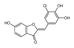 2-[(3-氯-4,5-二羟基苯基)亚甲基]-6-羟基-3(2H)-苯并呋喃酮 结构式