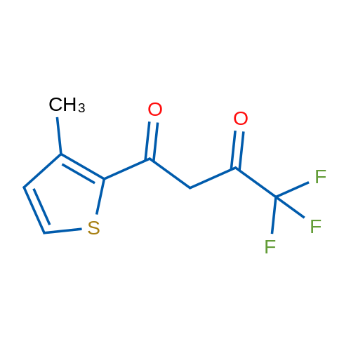 4,4,4-三氟-1-(3-甲基-2-噻吩基)-1,3-丁二酮 结构式