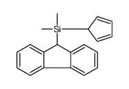 9H-Fluorene, 9-(2,4-cyclopentadien-1-yldimethylsilyl)- 结构式