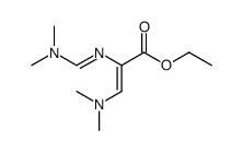 2-Propenoic acid, 3-(dimethylamino)-2-[[(dimethylamino)methylene]amino]-, ethyl ester 结构式