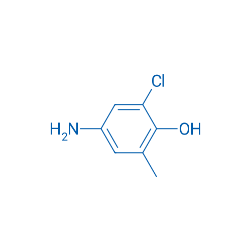 4-氨基-2-氯-6-甲基苯酚 结构式