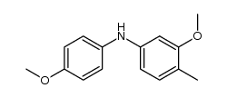 3-甲氧基-N-(4-甲氧基苯基)-4-甲基苯胺 结构式