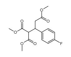 2-(4-氟苯基)-1,1,3-丙烷三甲酸 1,1,3-三甲酯 结构式