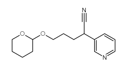 2-PYRIDIN-3-YL-5-(TETRAHYDRO-PYRAN-2-YLOXY)-PENTANENITRILE 结构式