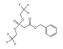 Acetic acid, 2-[bis(2,2,2-trifluoroethoxy)phosphinyl]-, phenylmethyl ester 结构式