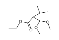 2,2-二甲氧基-3,3-二甲基环丙烷羧酸乙酯 结构式