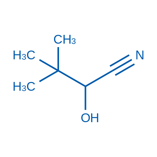 2-羟基-3,3-二甲基丁腈 结构式