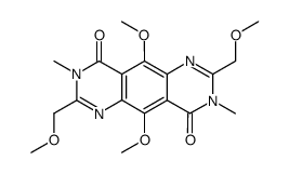 Pyrimido[4,5-g]quinazoline-4,9-dione, 3,8-dihydro-5,10-dimethoxy-2,7-bis(methoxymethyl)-3,8-dimethyl- 结构式