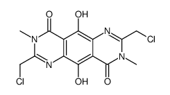 2,7-双(氯甲基)-3,8-二氢-5,10-二羟基-3,8-二甲基嘧啶并[4,5-g]喹唑啉-4,9-二酮 结构式