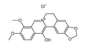 13-羟基小檗碱氯化物 结构式